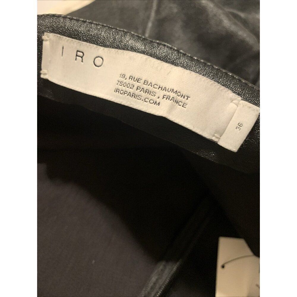 Iro Authentic Solid Black Genuine Lamb Leather Hi… - image 5